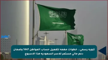 تنويه رسمي.. خطوات مهمة لتفعيل حساب المواطن 1447 وضمان دعم مالي مستمر للأسر السعودية هذا الأسبوع